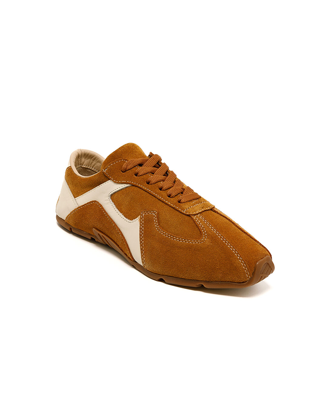 Kahverengi Kadın Sneaker ( Günlük) RC-25Y-187-MIU1005 Taba Süet-Bej Cilt-1