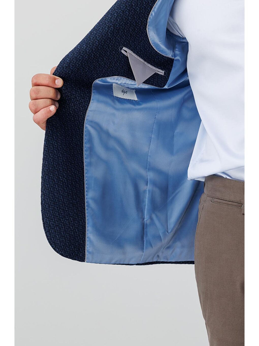 Erkek Lacivert Regularfit / Mono Yaka Rahat Kalıp  Ceket-3