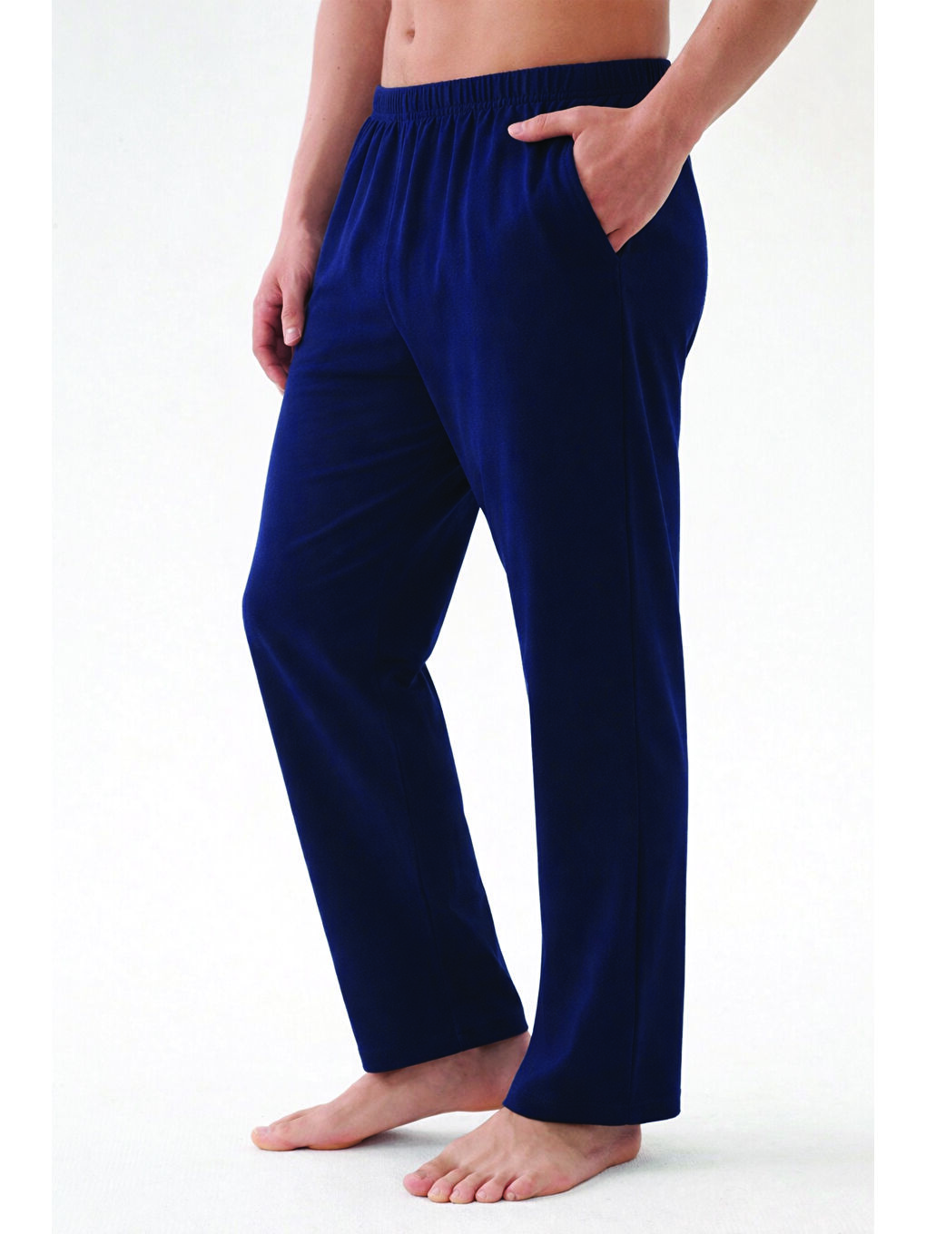 Lacivert Erkek Pamuklu 2'li Tek Alt Pijama-3