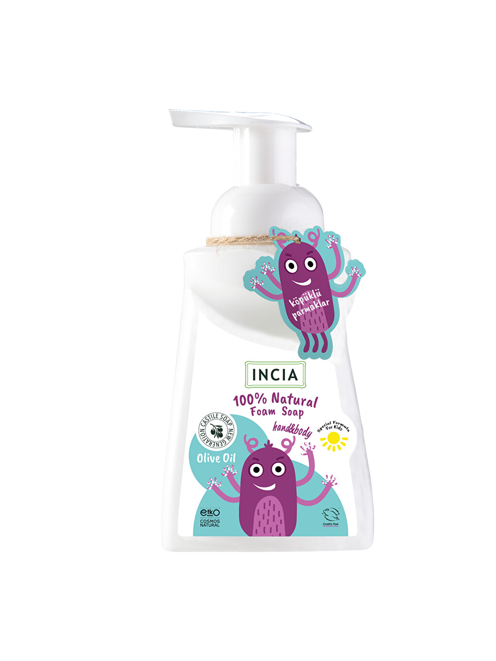 %100 Doğal Köpük Kastil Sabunu Çocuklar İçin Zeytinyağlı 10 Bitkisel Değerli Yağ Vegan 200 Ml-6