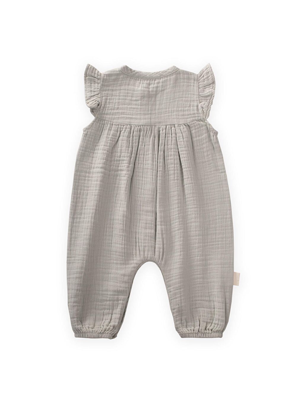 Organik Nakışlı Müslin Tulum 0-3 Yaş Su Yeşil-1