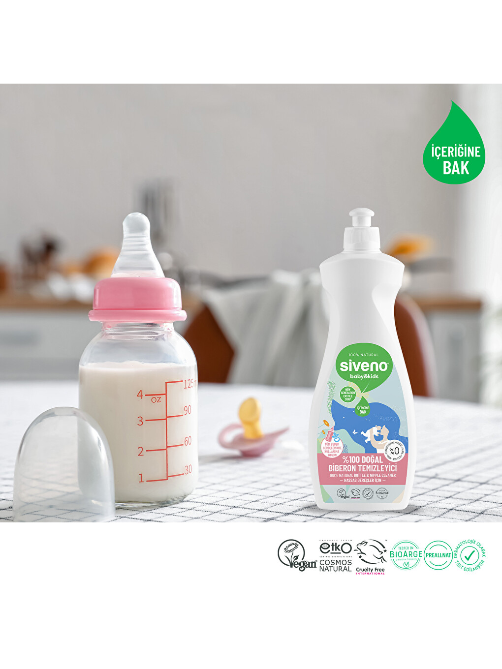 %100 Doğal Emzik Ve Biberon Temizleyicisi Bitkisel Elde Bulaşık Sabunu Nemlendirici Vegan 500 Ml-3