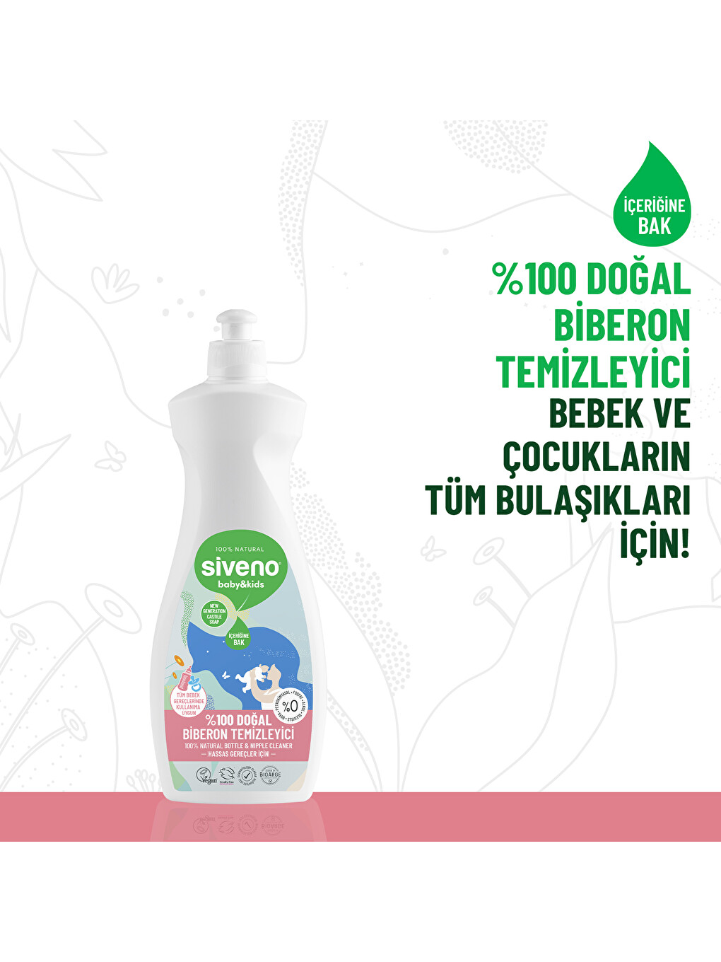 %100 Doğal Emzik Ve Biberon Temizleyicisi Bitkisel Elde Bulaşık Sabunu Nemlendirici Vegan 500 Ml-4