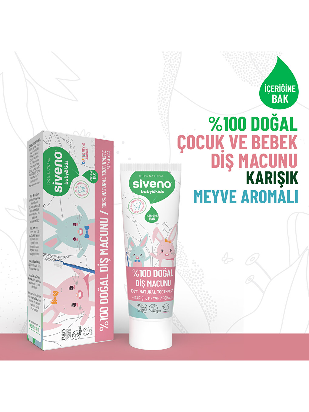 %100 Doğal Diş Macunu Bebek Ve Çocuk İçin Karışık Meyve Aromalı Florürsüz 50 Ml-5