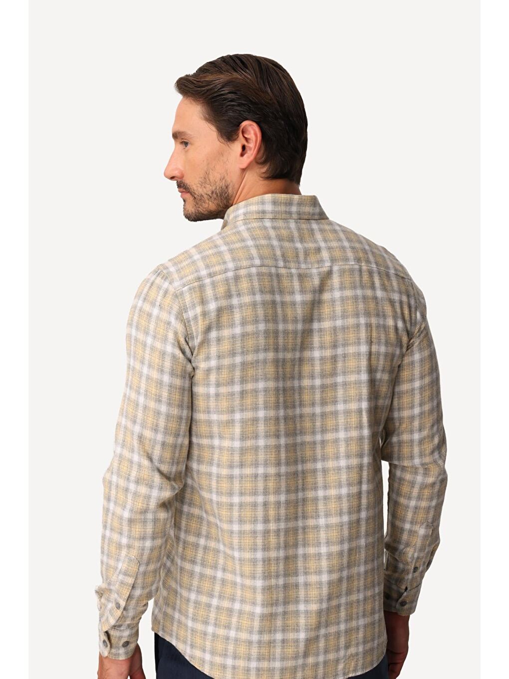 Sarı Erkek Sari Dynamic Fit Düğmelİ Yaka Gömlek-2