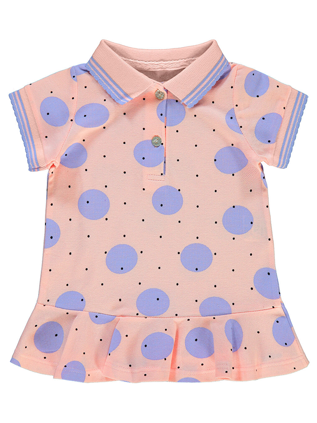 Pembe Kız Bebek Elbise 6-18 Ay Somon