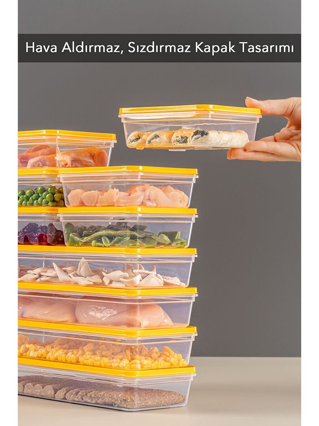 10'lu erzak Kabı Sarı 4 x 1170 ml 6 x 600 ml-3