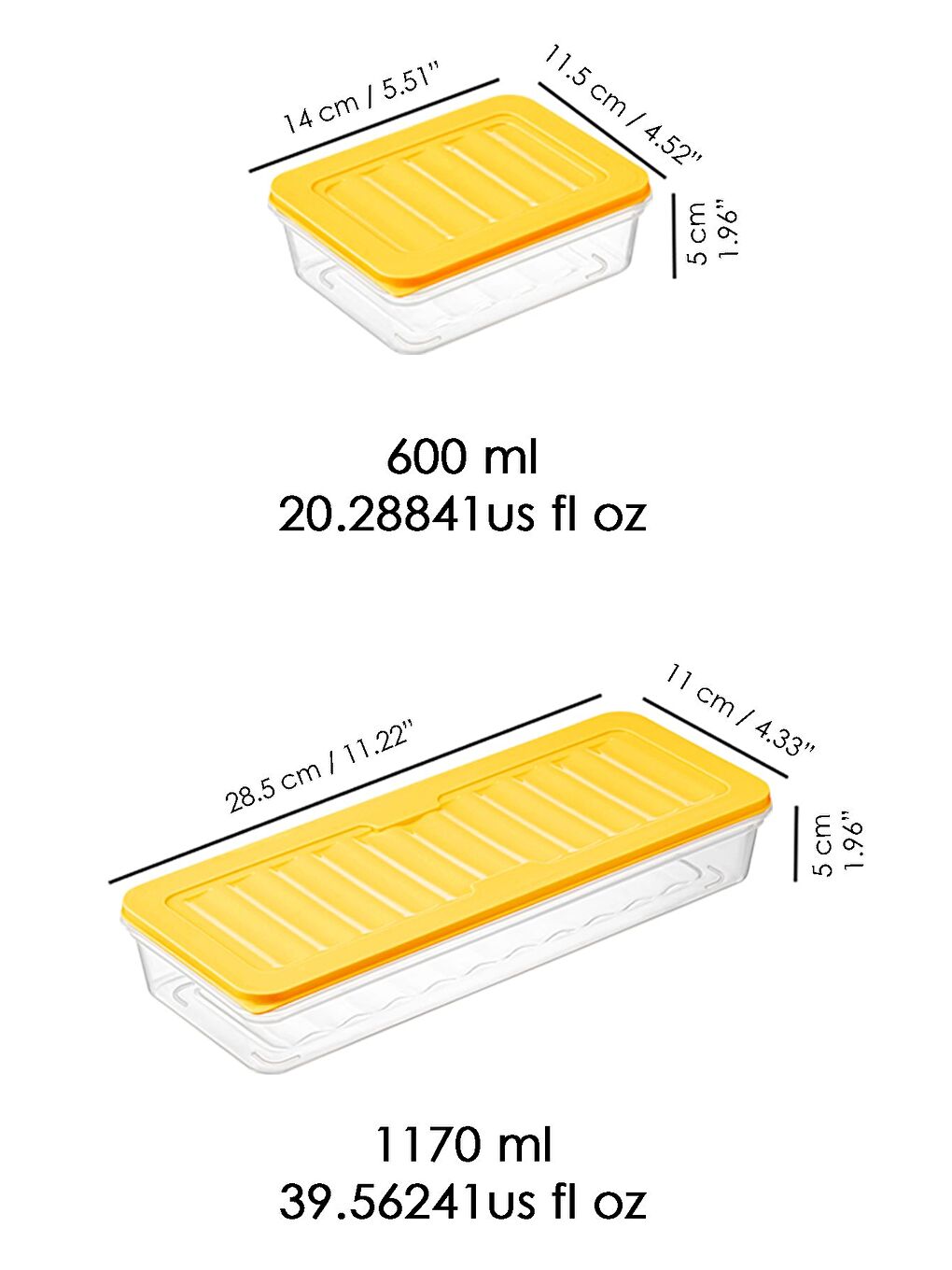 10'lu erzak Kabı Sarı 4 x 1170 ml 6 x 600 ml-7