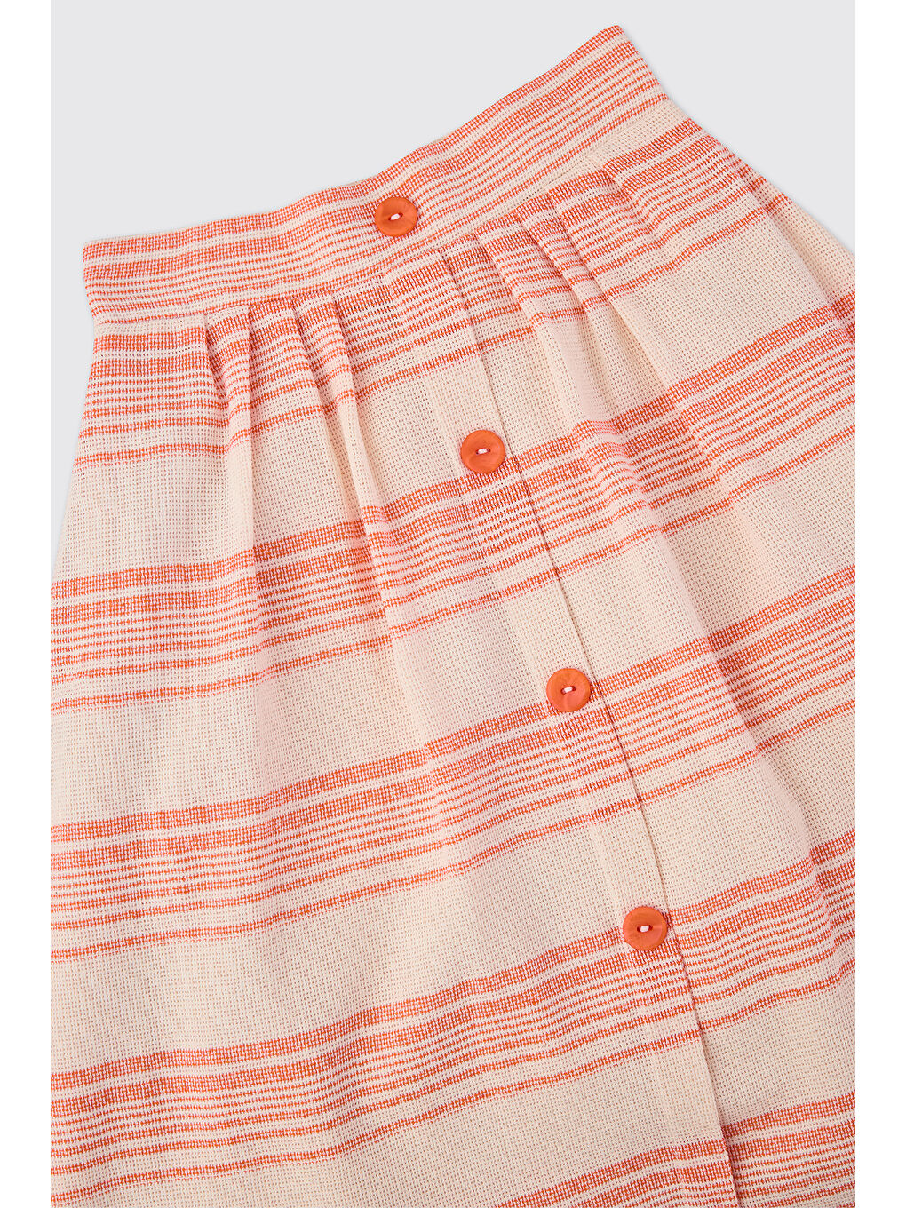 Renksiz Kız Çocuk Çizgili Etek-2