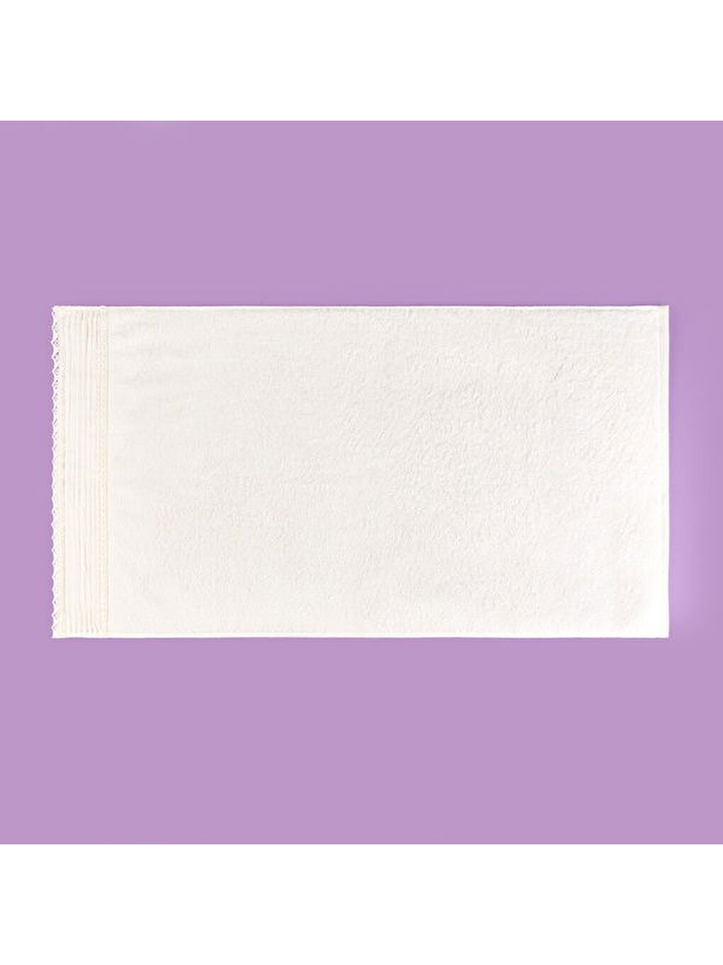 Soft French Cottage Kroşeli Yüz Havlusu - Ekru - 50x90 cm-3