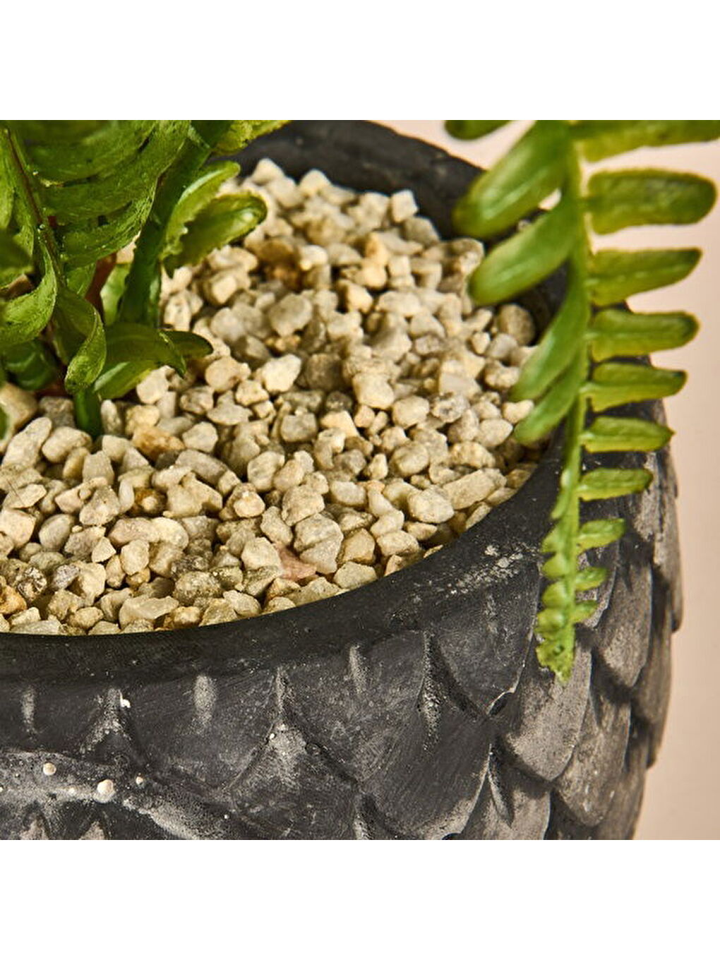 Saksılı Yapay Çiçek - Siyah / Yeşil - 29 cm-2