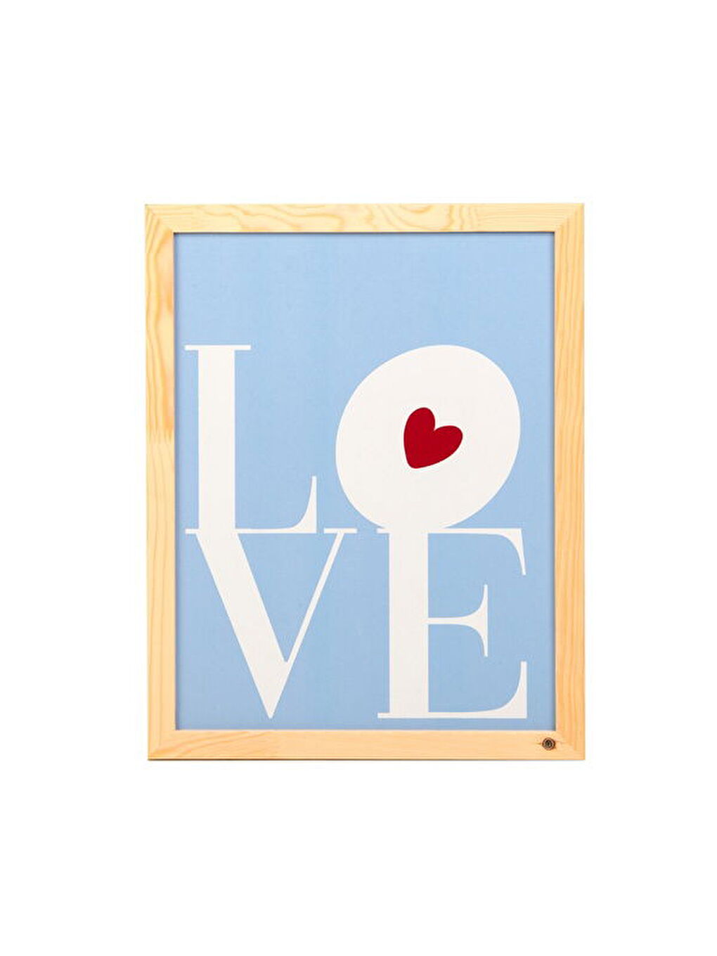 Deco Bold Hearts Duvar Panosu - Mavi - 30x40 cm-1