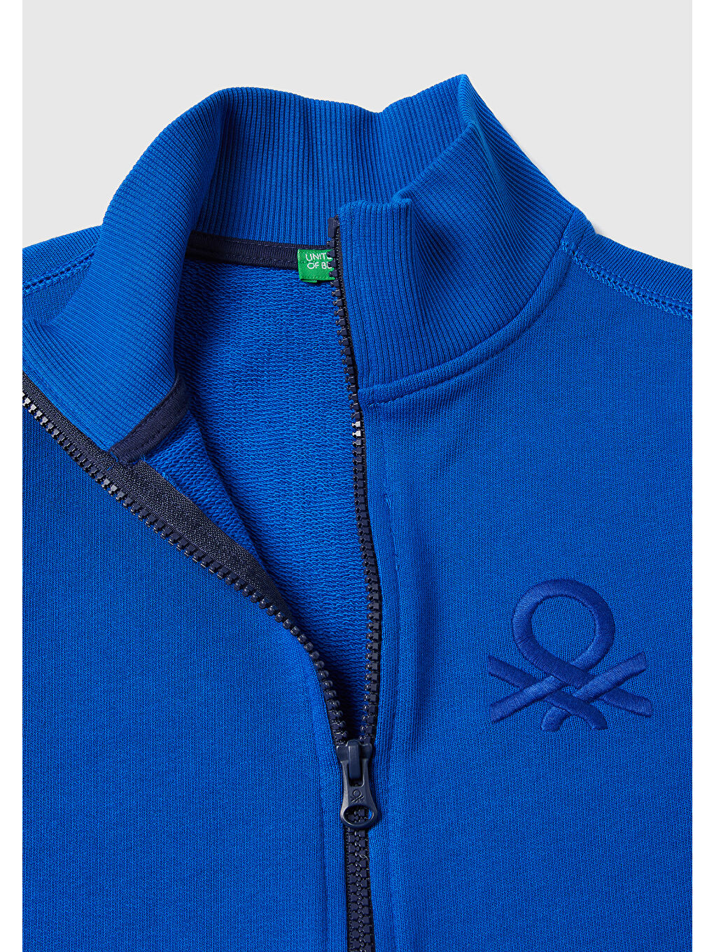 Erkek Çocuk Saks Mavi Logolu Sweatshirt-1