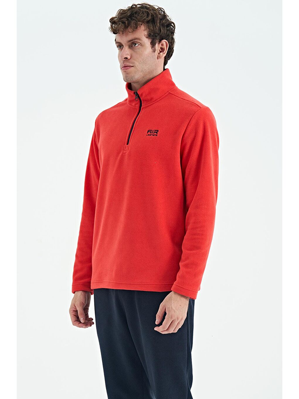 AIR JONES Kırmızı River Fiesta Dik Yaka Erkek Polar Sweatshirt - 88310 - 1