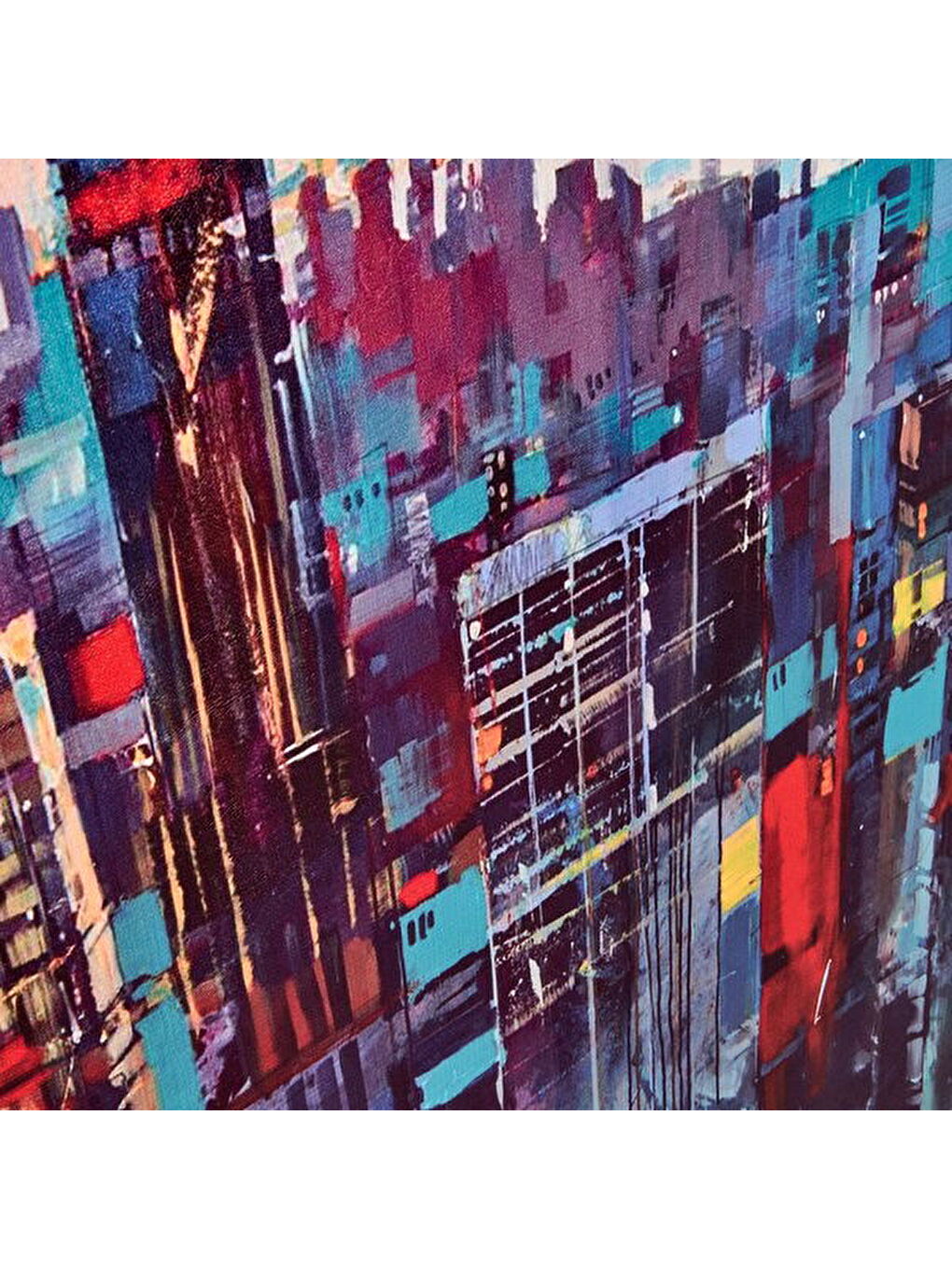 Karışık Deco Cities Kanvas Tablo - Renkli - 120x90 cm-1