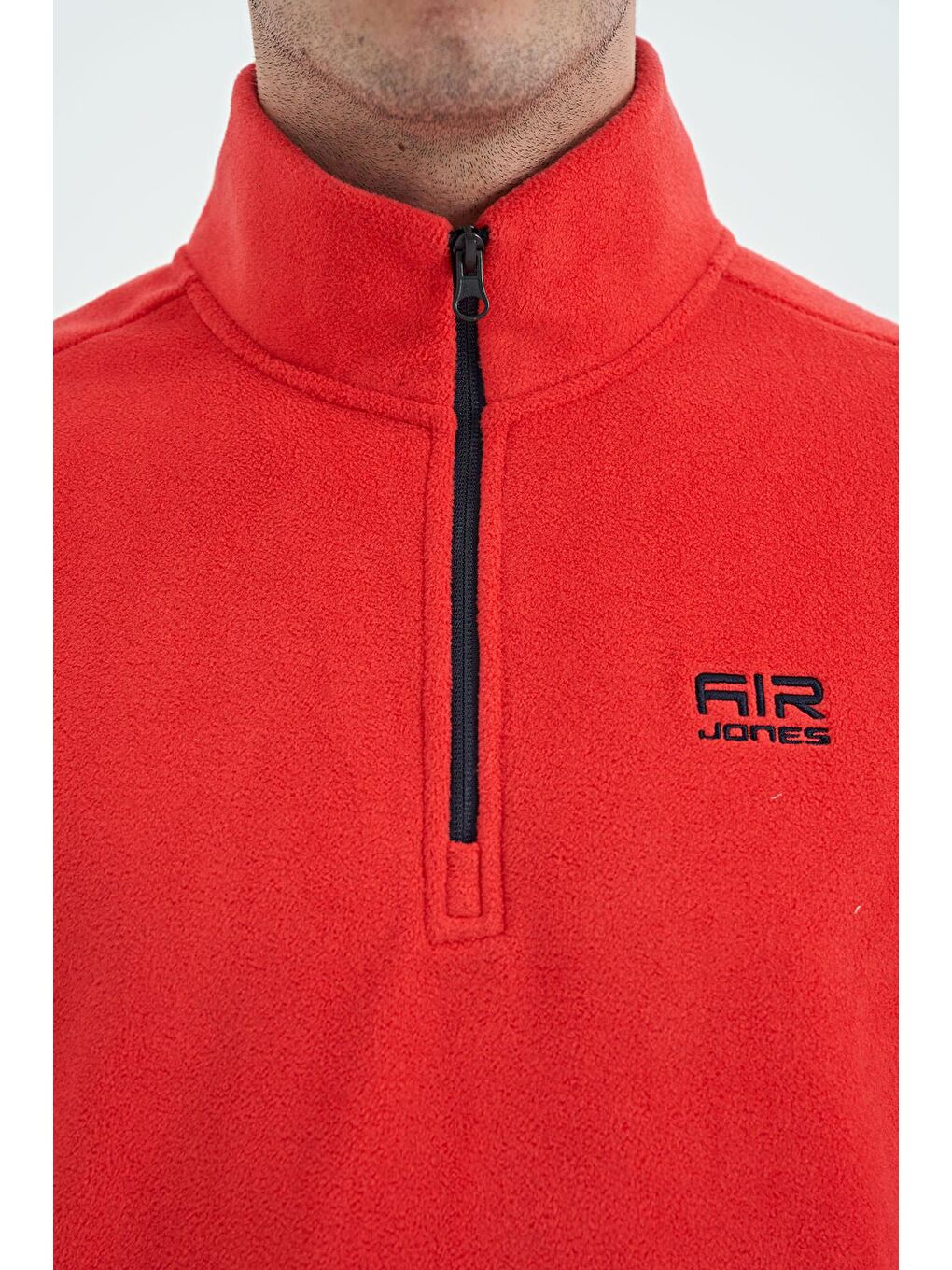 AIR JONES Kırmızı River Fiesta Dik Yaka Erkek Polar Sweatshirt - 88310 - 3