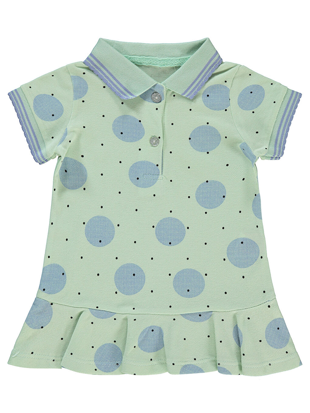 Yeşil Kız Bebek Elbise 6-18 Ay Mint