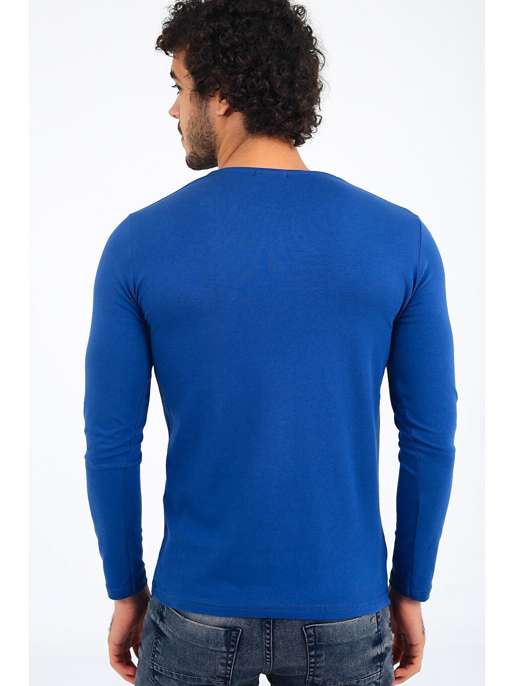 Mavi Mys Lion 4013 Slim Fit Elastanlı Uzun Kollu Basic Tshirt-2