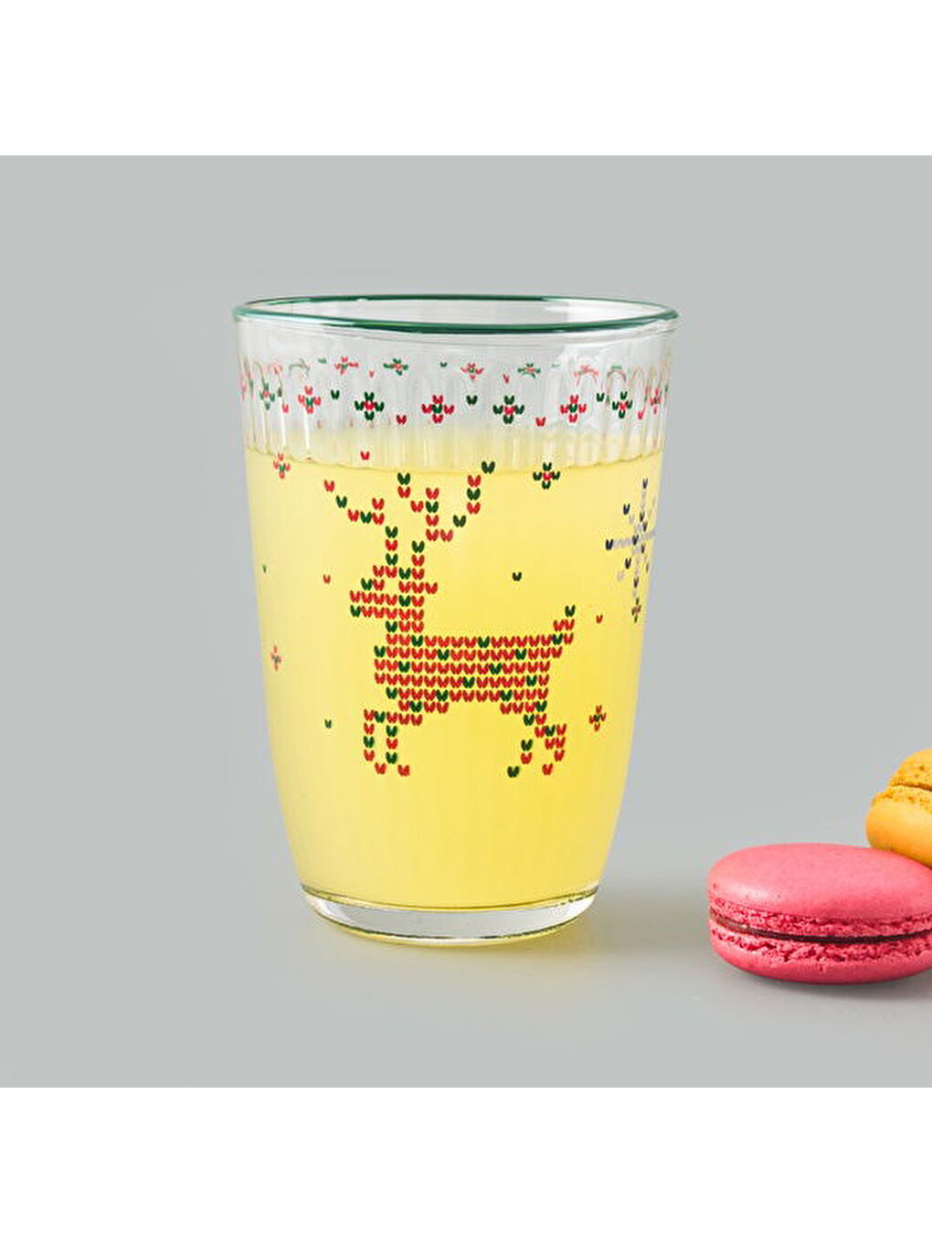 Karışık Winter Ornament 4'lü Meşrubat Bardağı Seti - Renkli - 395 ml-2