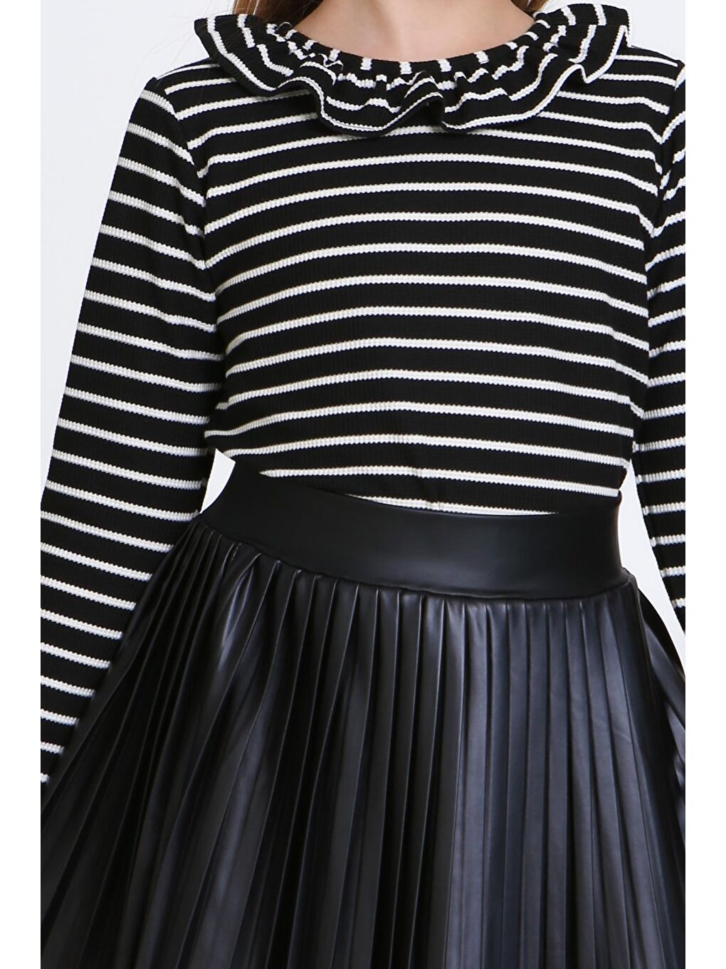 Kız Çocuk Siyah Etekli 3-7 Yaş Takım - 23310-3-2