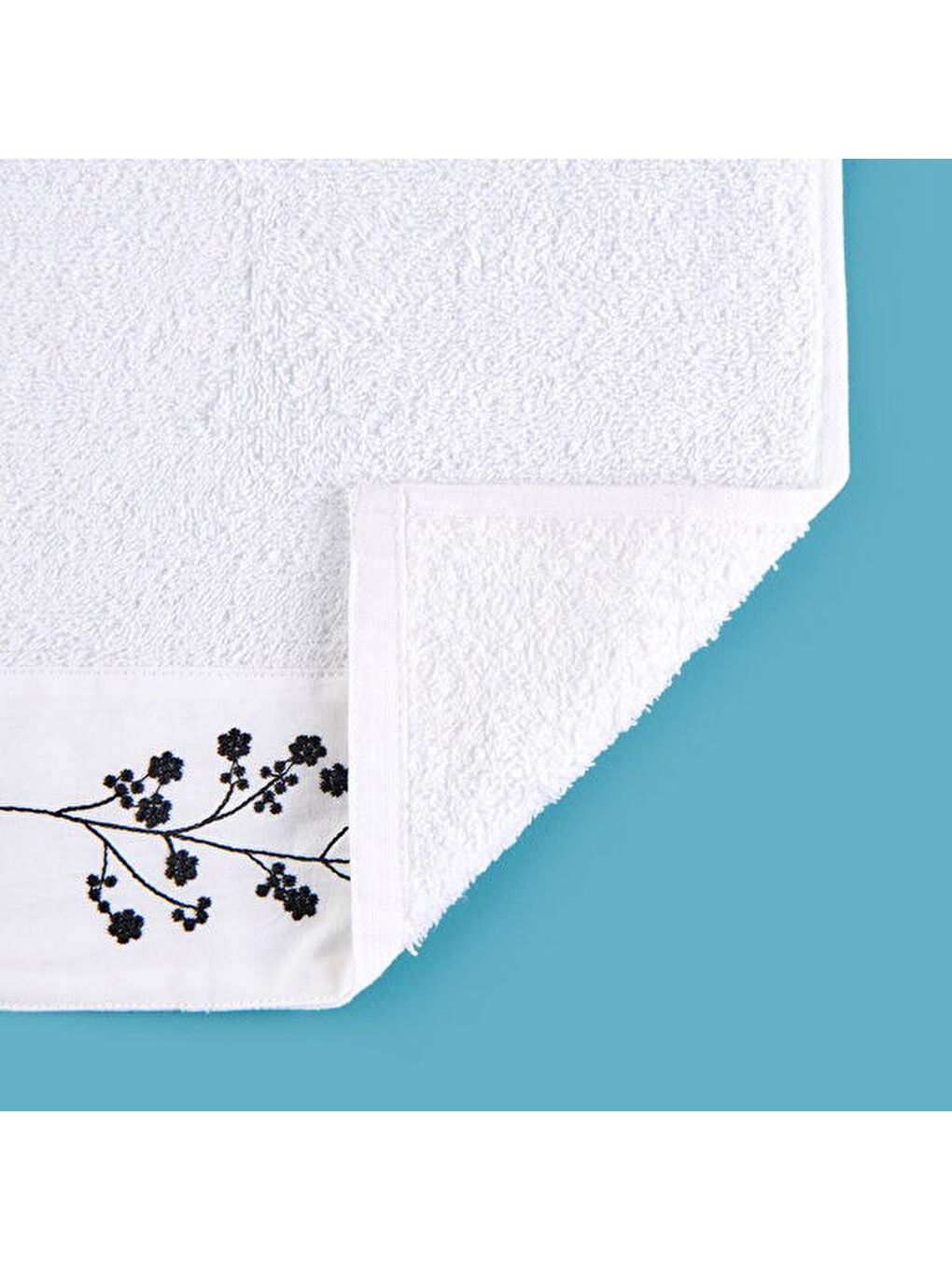 Soft French Cottage Nakışlı El Havlusu - Ekru - 30x50 cm-2