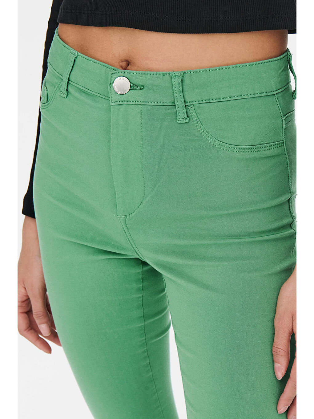 Only Koyu Mint Yeşili Yüksek Bel Skinny Fit Onlnanna Kadın Pantolon 15232465 - 2