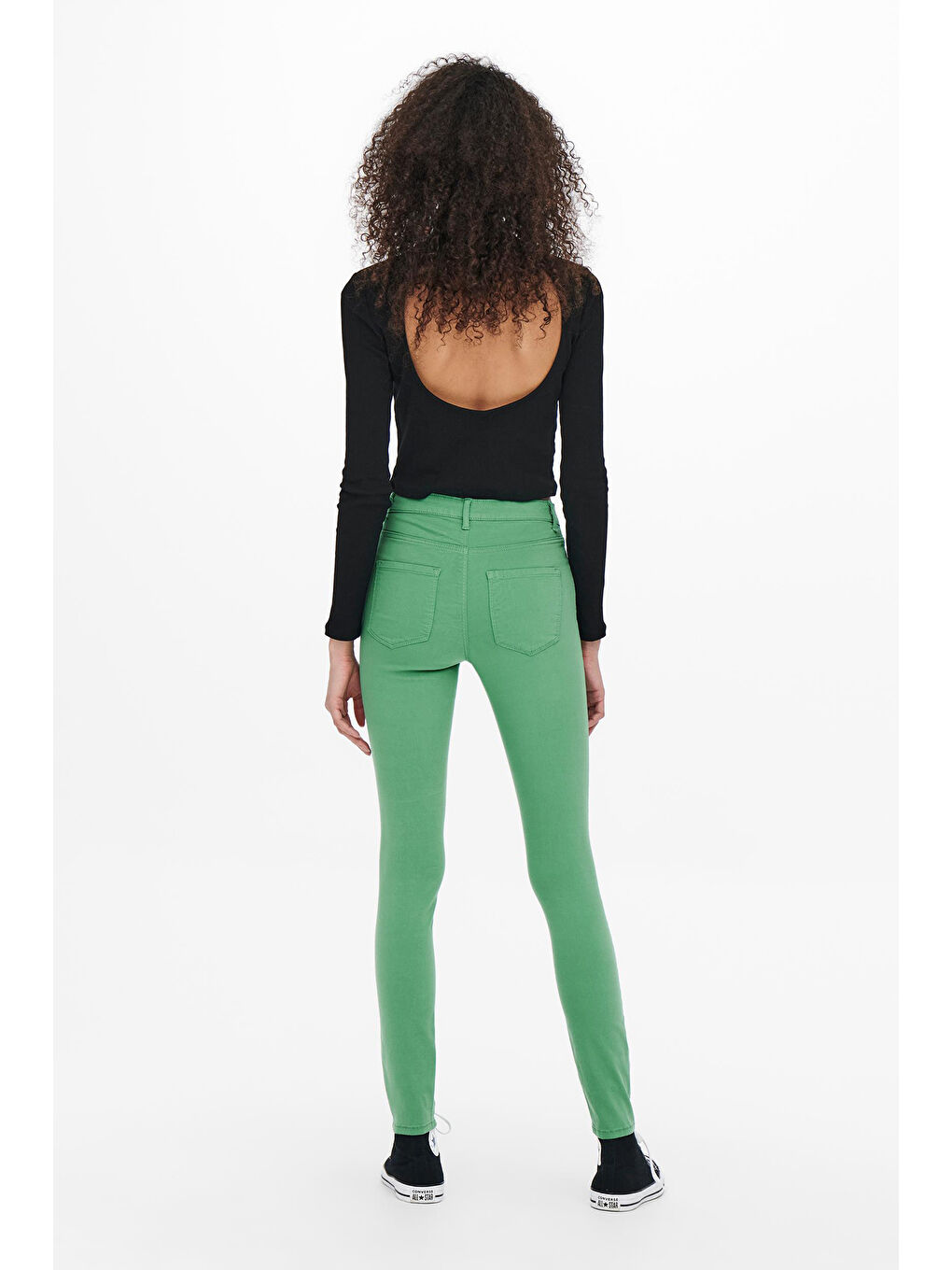 Only Koyu Mint Yeşili Yüksek Bel Skinny Fit Onlnanna Kadın Pantolon 15232465 - 3