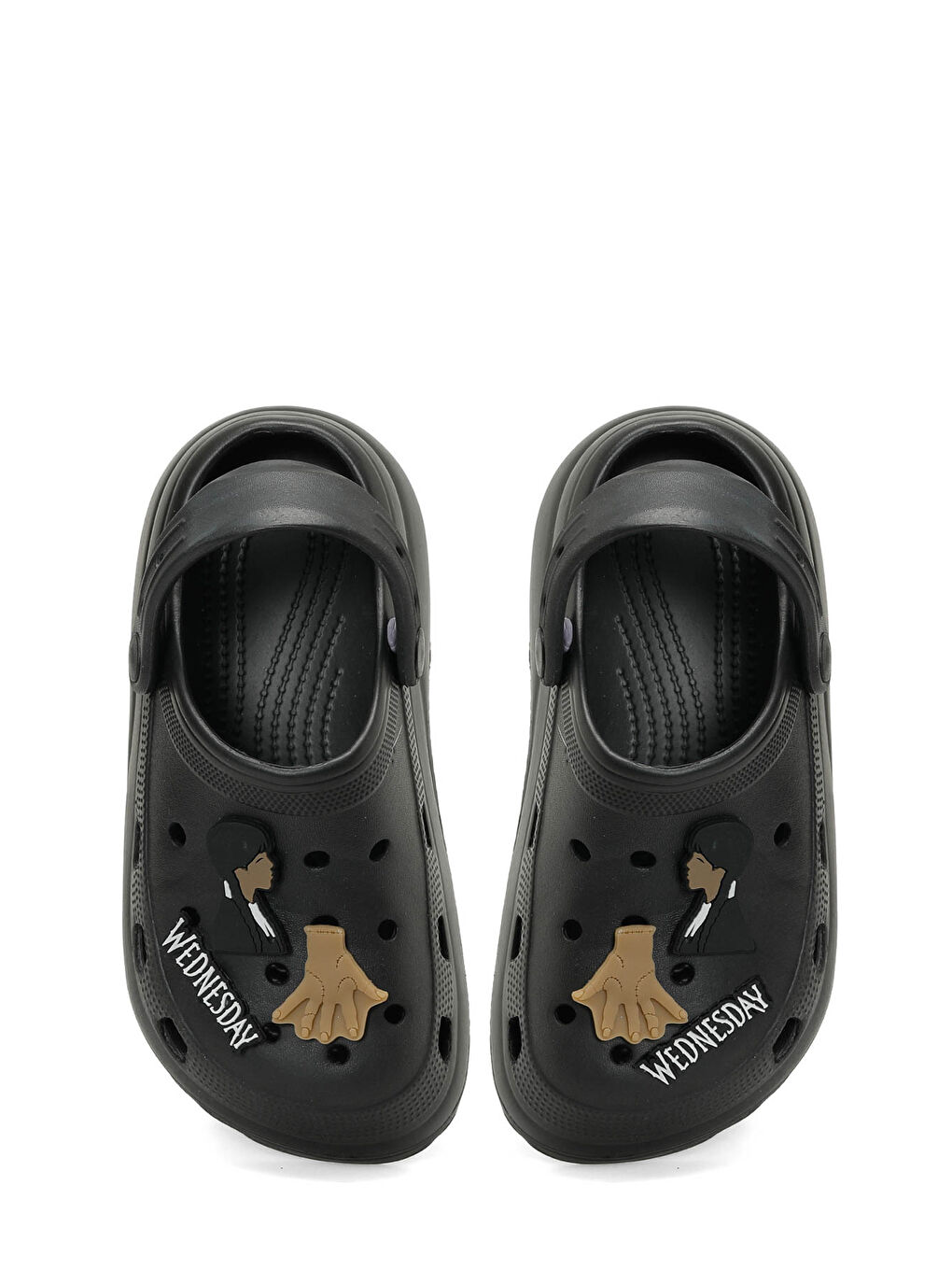 HESNA.F6FX Siyah Kız Çocuk Sabo Terlik-3