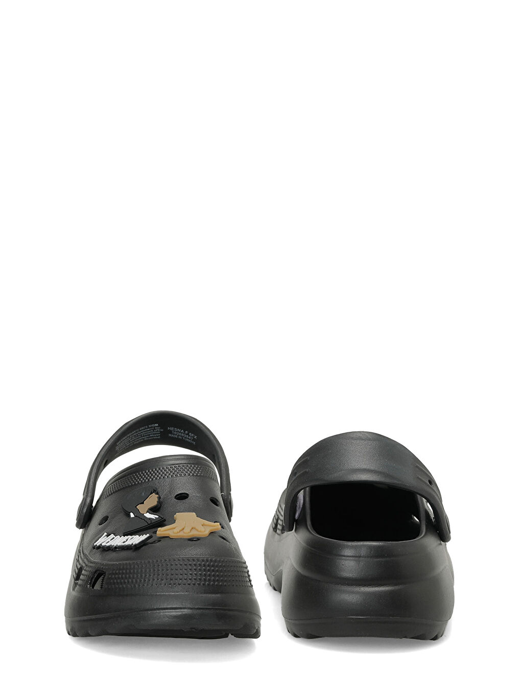 HESNA.F6FX Siyah Kız Çocuk Sabo Terlik-4