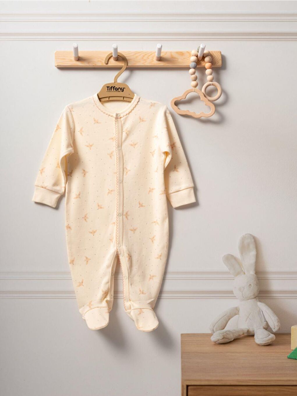 Karışık Organik Bird Theme Patikli Tulum