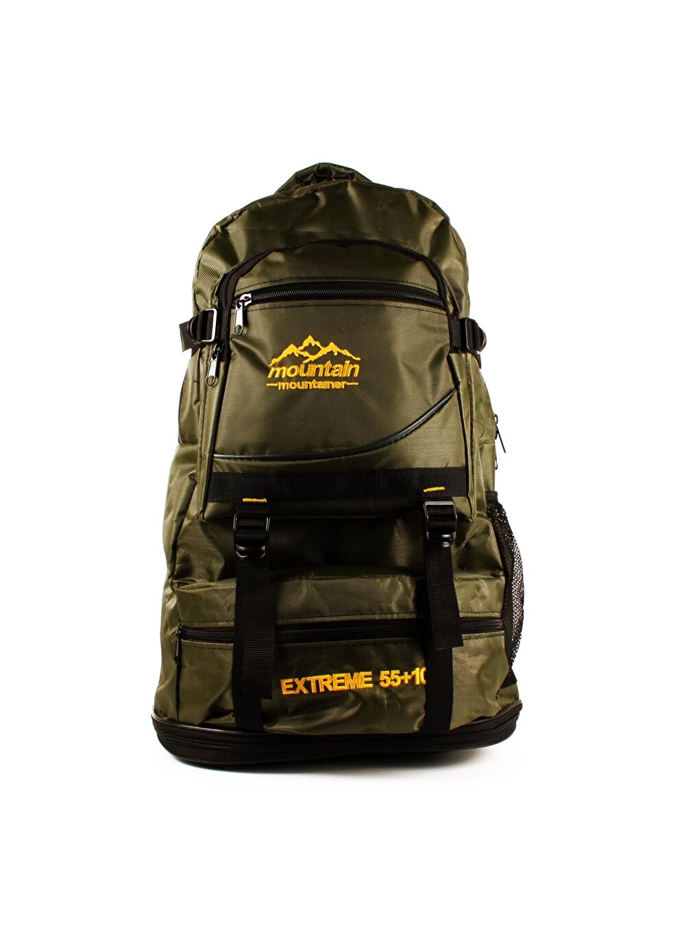 3 Bölmeli Körüklü Dağcı Sırt Çantası 50+10 Litre Haki (2540)-1