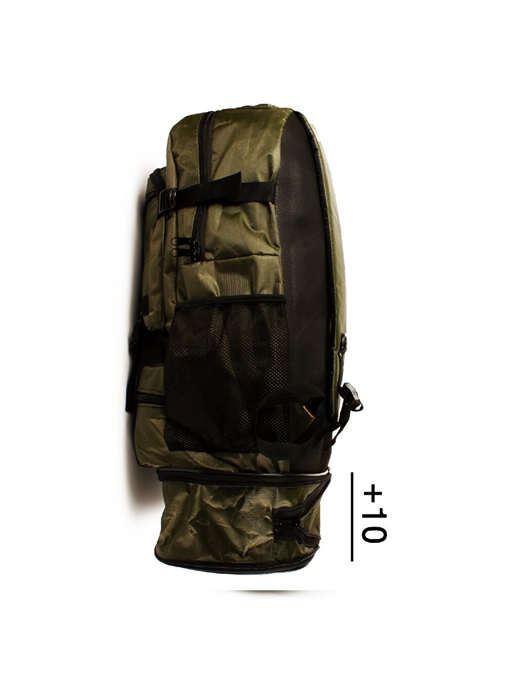 3 Bölmeli Körüklü Dağcı Sırt Çantası 50+10 Litre Haki (2540)-2