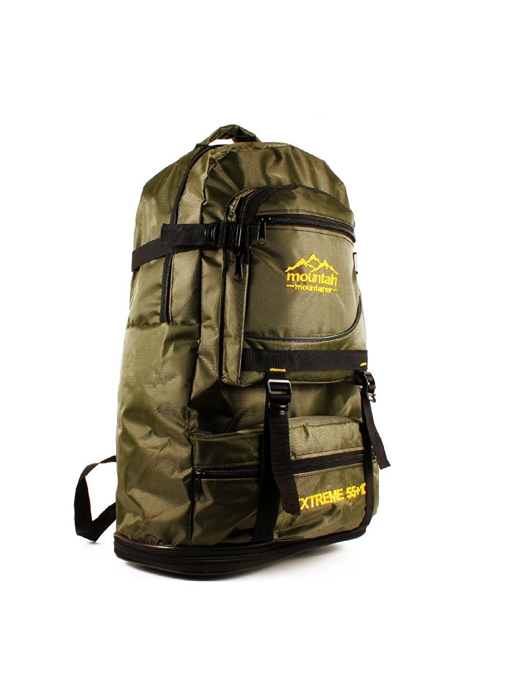 3 Bölmeli Körüklü Dağcı Sırt Çantası 50+10 Litre Haki (2540)-3