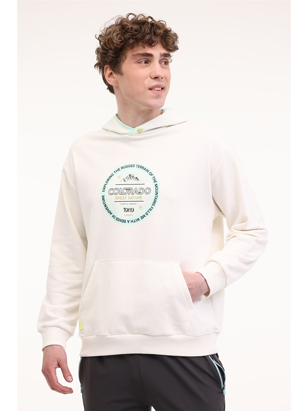 Bej ML FINE 17OTD202 5FX Ekru Erkek Sweatshirt