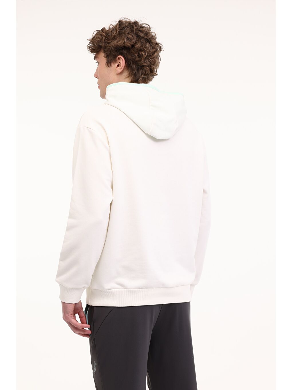 Bej ML FINE 17OTD202 5FX Ekru Erkek Sweatshirt-1