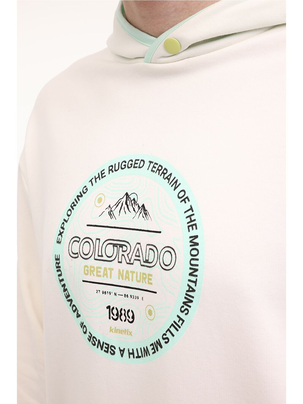 Bej ML FINE 17OTD202 5FX Ekru Erkek Sweatshirt-3