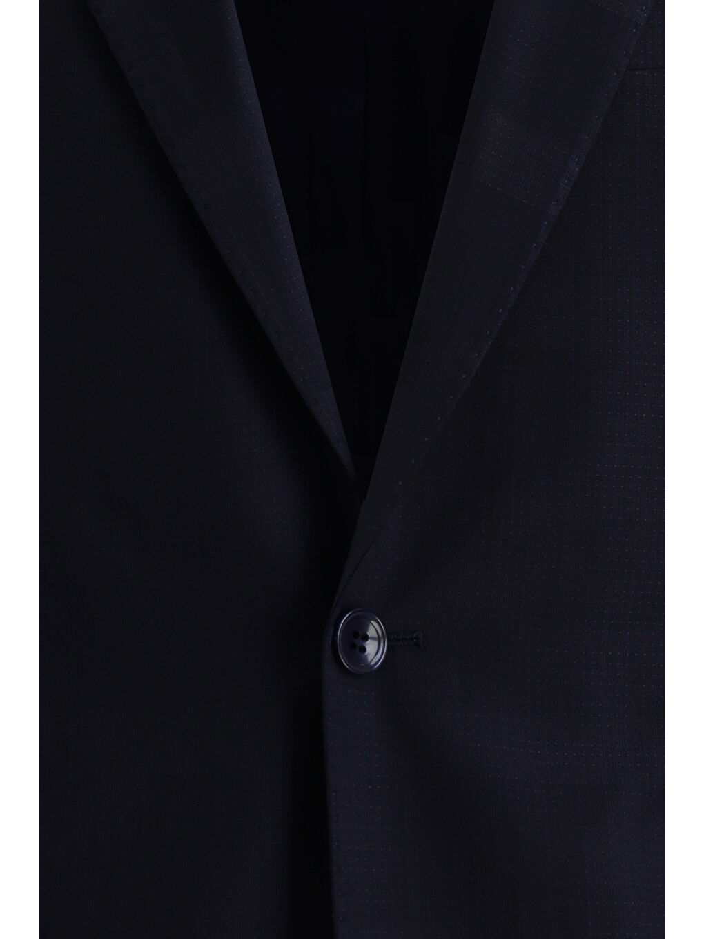 Lacivert Regular Fit Yünlü Klasik Ekose Takım Elbise-3