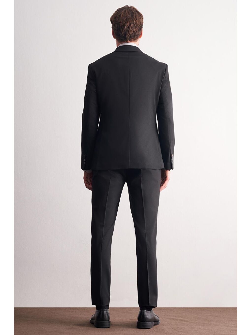 Siyah Kılıç Yaka Tam Astar 6 Drop Slim Fit Takım Elbise 1001255158-4