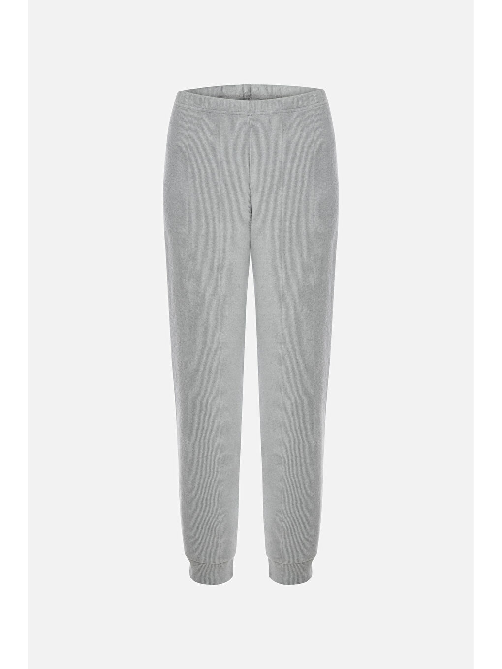 Gri Kadın Soft Touch Kol ve Paça Bant Detaylı Pembe Renk Pijama Takımı-2