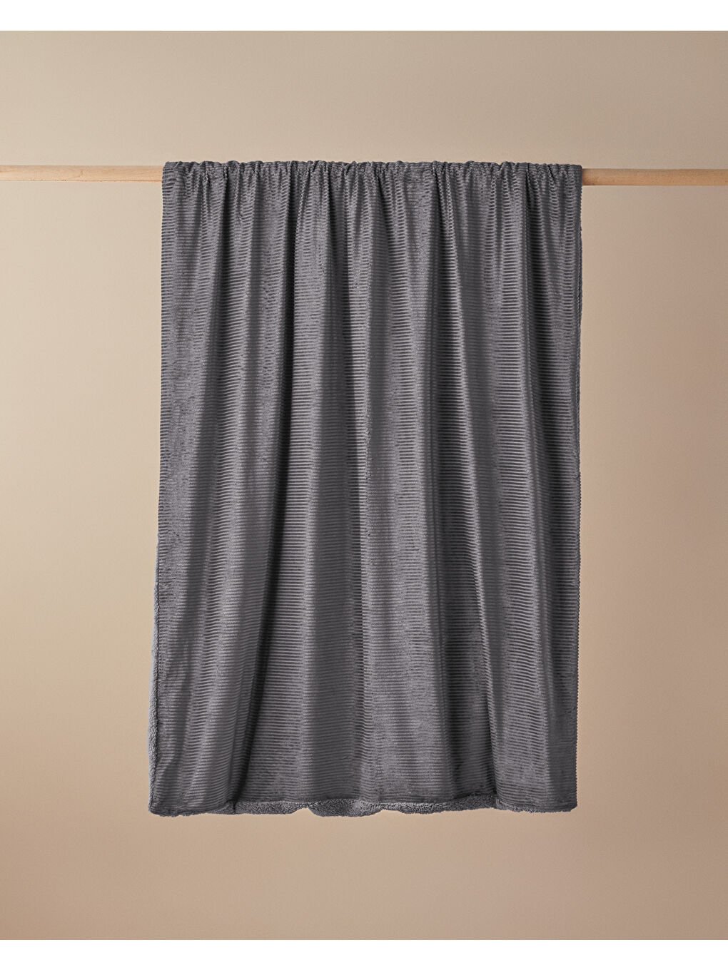 English Home Corduroy Sherpa Kadife Tv Battaniye 120x160 cm Gri