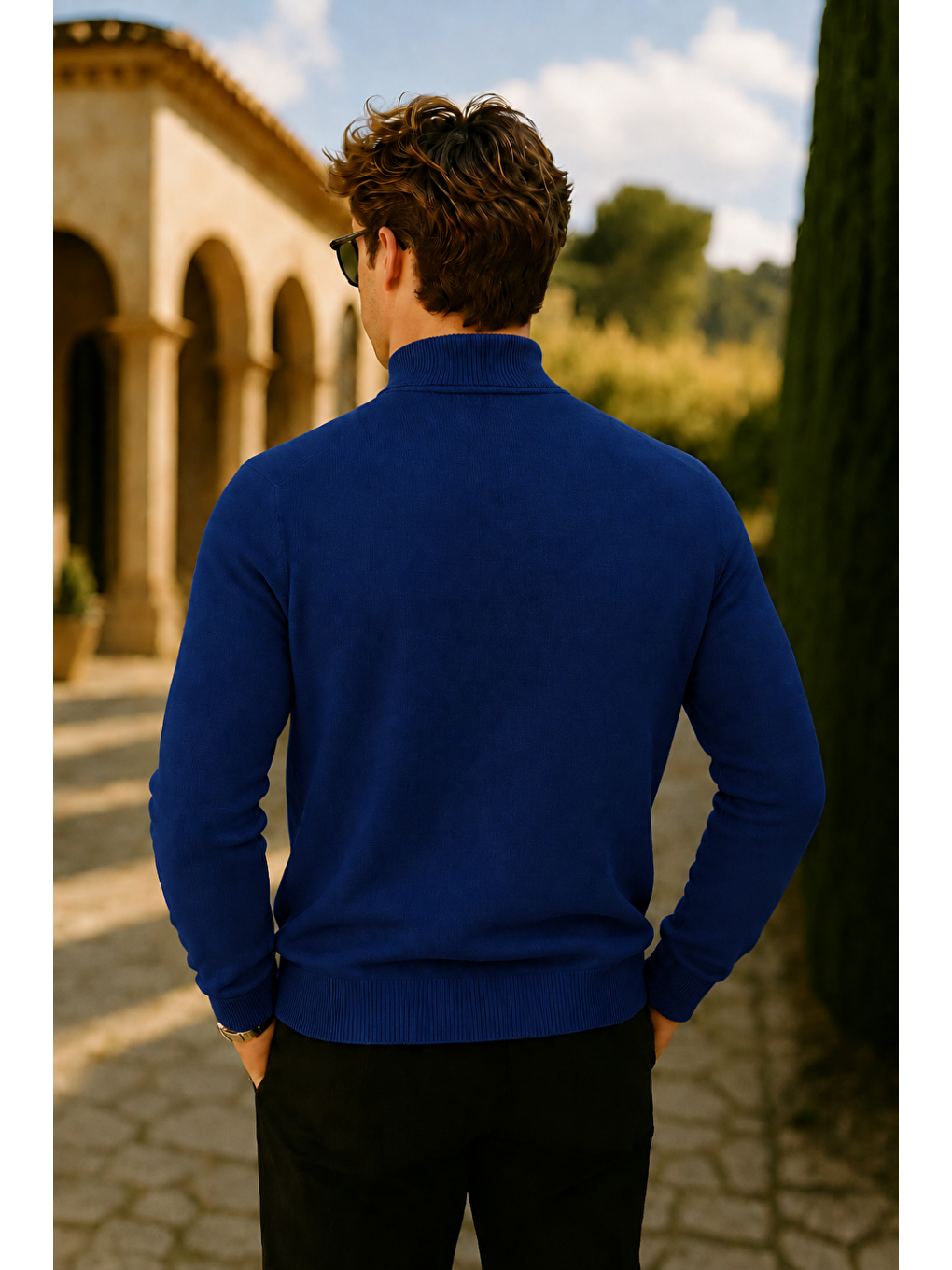 Erkek Basic Premium Comfort Uzun K.lacivert Kazak-2
