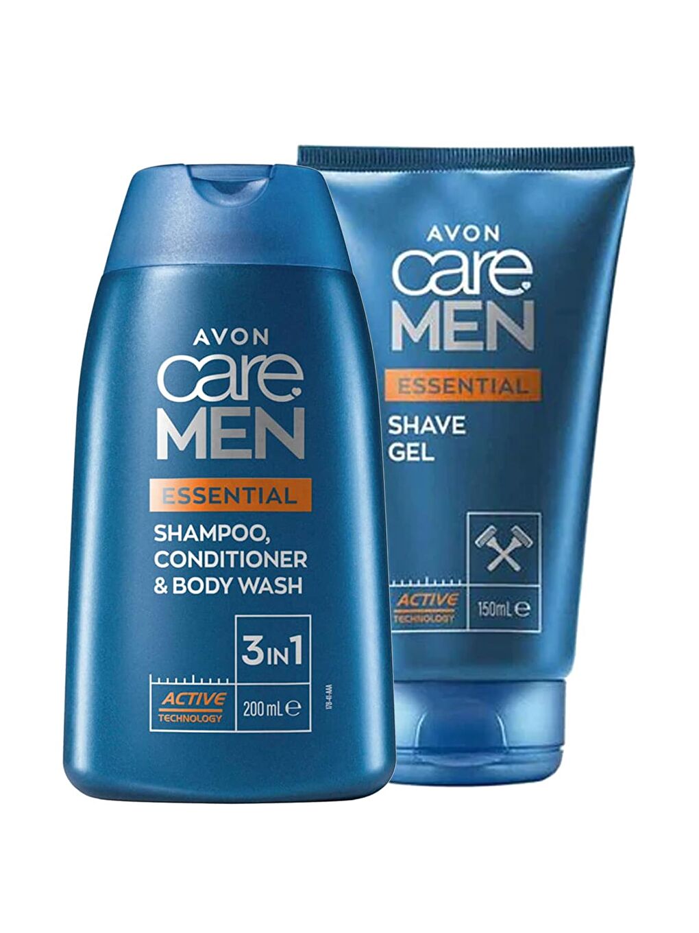 AVON Care Men Essential Tıraş Jeli ve 3’ü 1 arada Sampuan, Bakım Kremi ve Duş Jeli Paketi