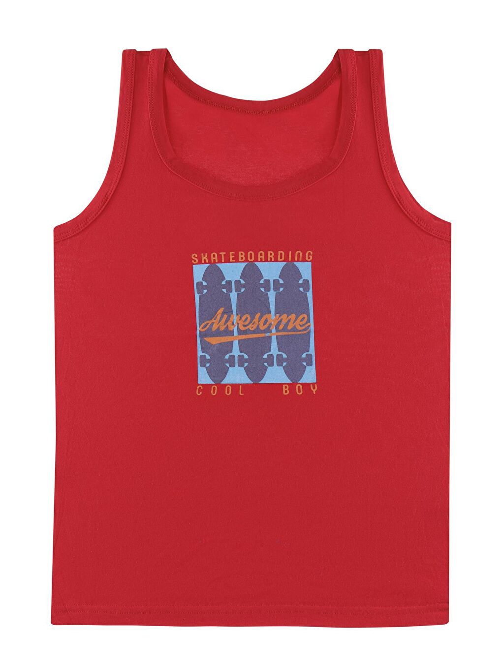 Karışık Erkek Çocuk Atlet Geniş Askılı Baskılı 5'li Paket Garson-1