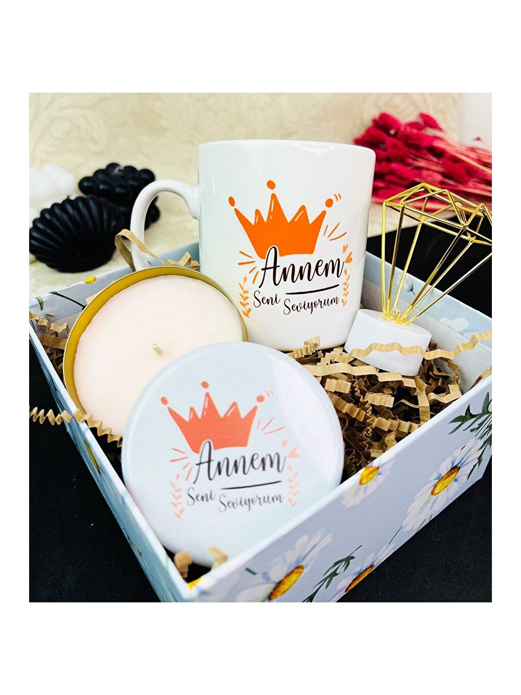 Karışık Annem Seni Seviyorum Tasarımlı Mini Hediye Seti-2