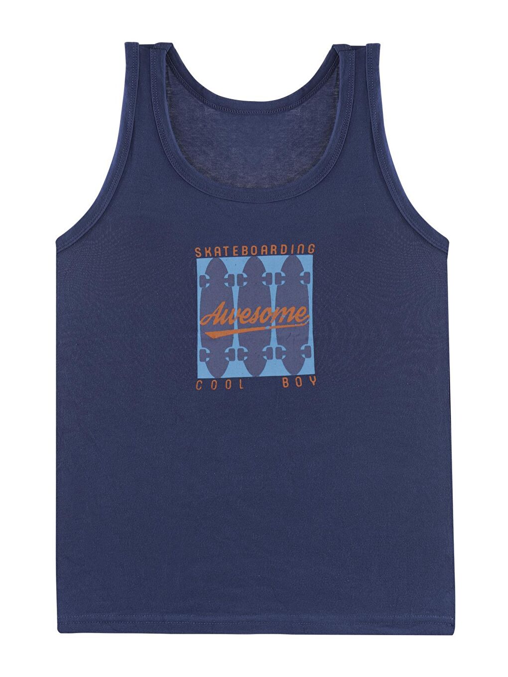 Karışık Erkek Çocuk Atlet Geniş Askılı Baskılı 5'li Paket Garson-3