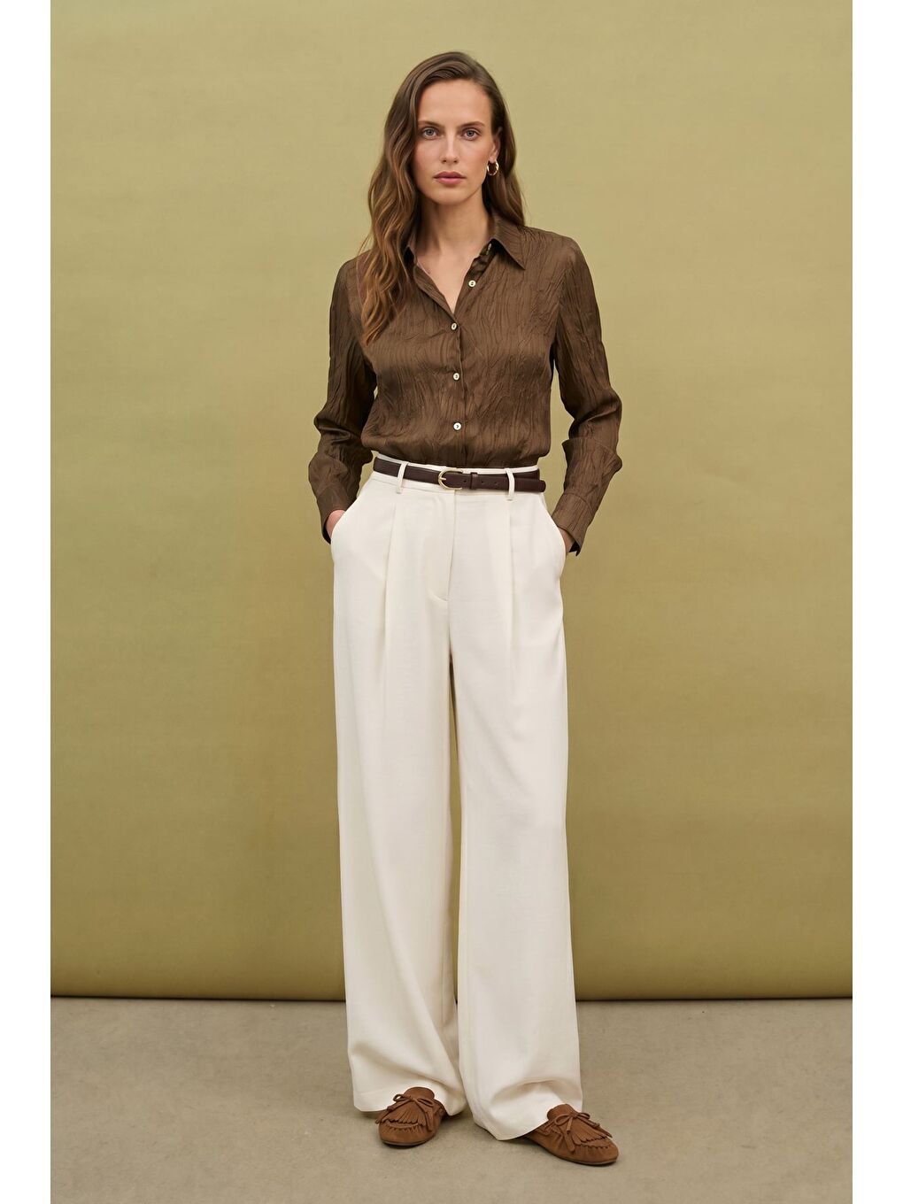 Kahverengi Salaş Gömlek - Kahve-1