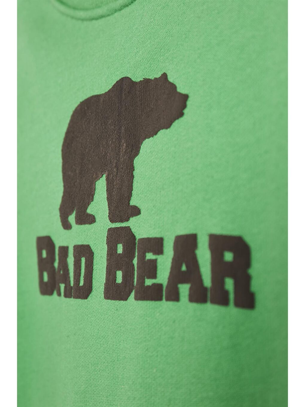 Bad Bear Yeşil Logo Crewneck Kids Green Yeşil Baskılı Çocuk Sweatshirt - 1