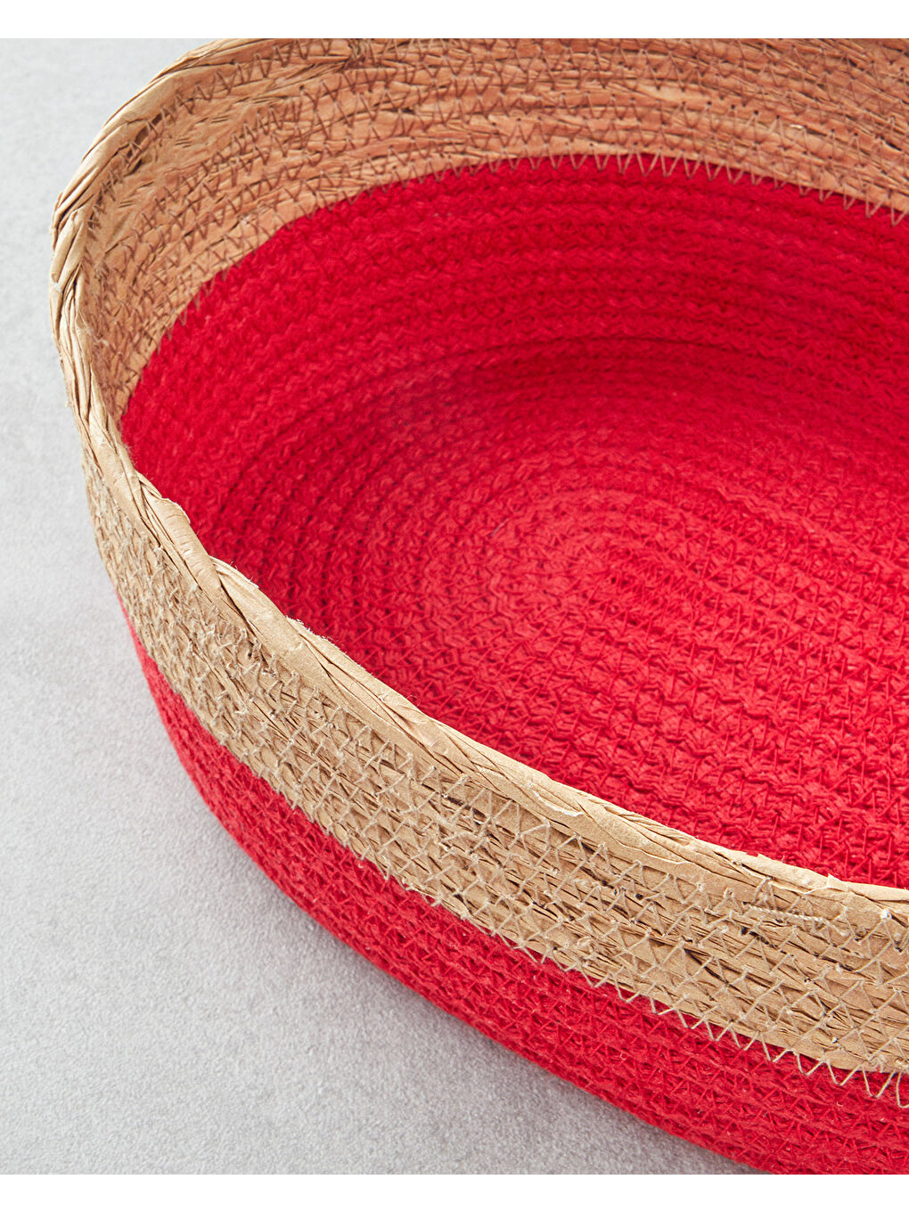 Colorful Lines Kağıt İp Sepet Kırmızı-2