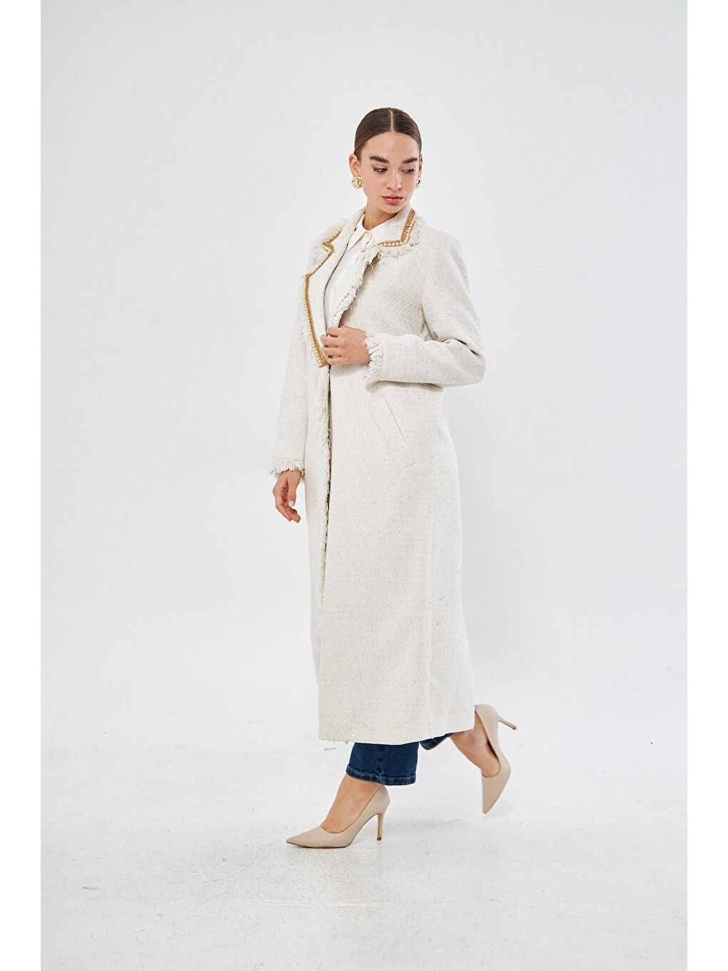 Yaka İncili Tüvit Ekru Kaban