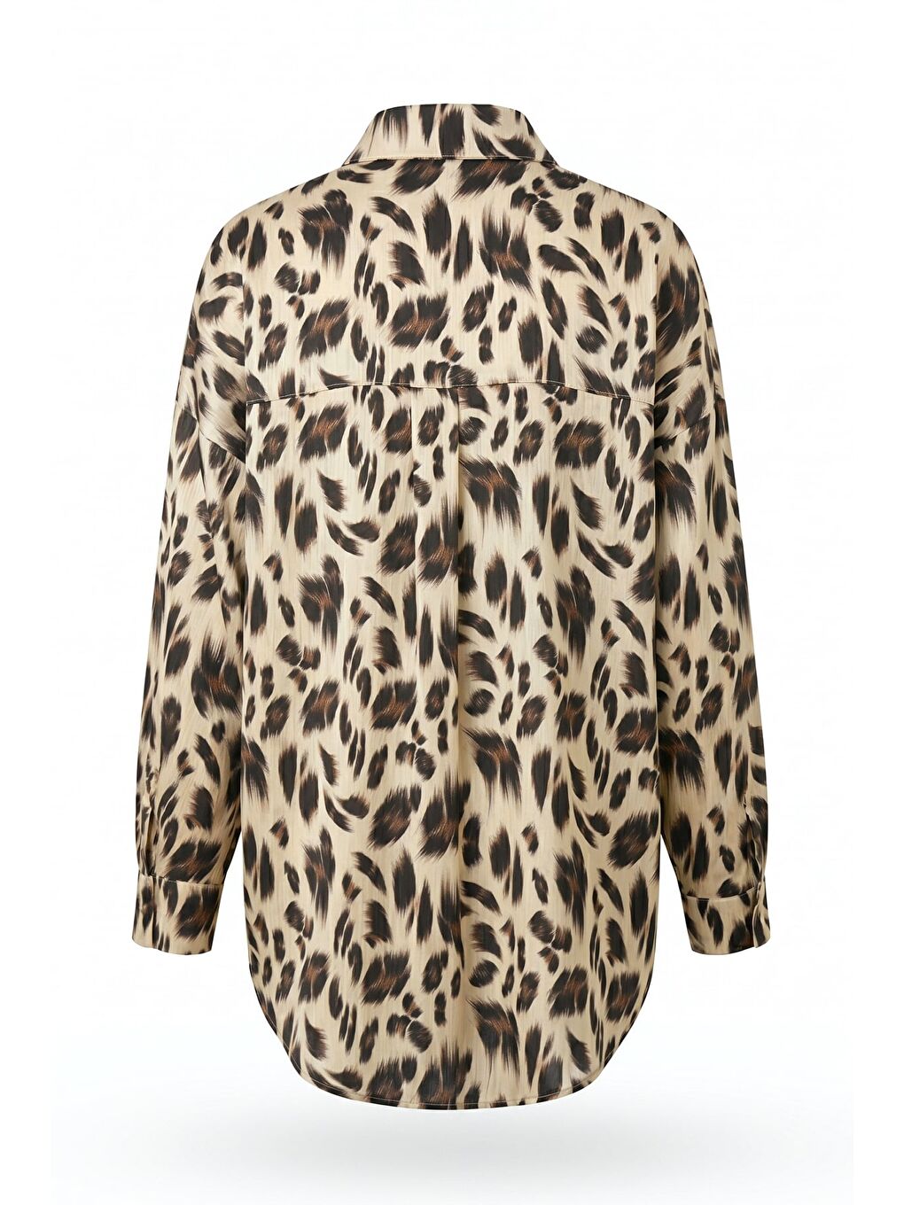Siyah Leopar Desen Salaş Gömlek - Leopar-6